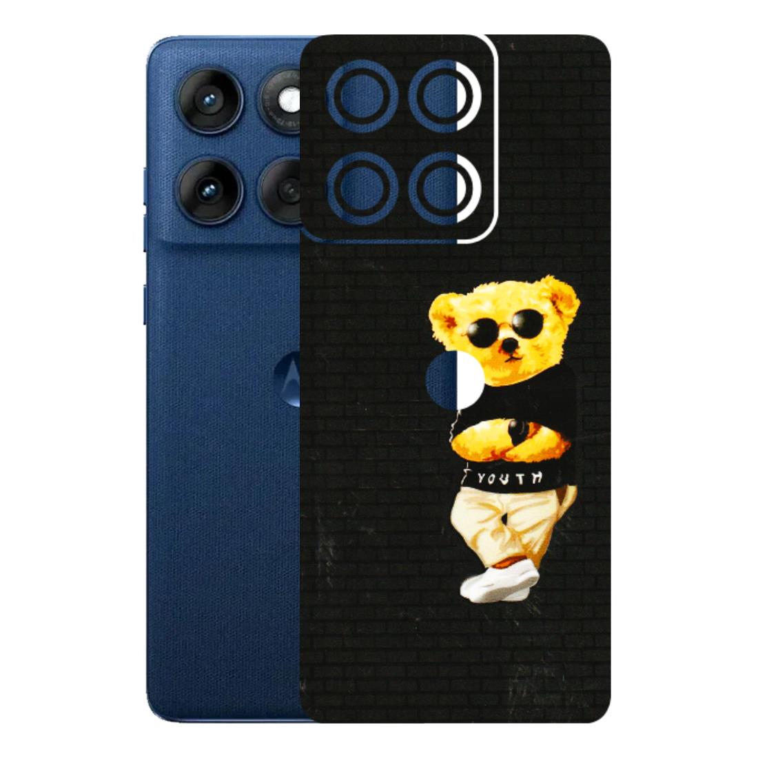 Motorola Phone Skins (All Models) - Classy Teddy Bear - 3D Embossed Finish (L-116) Motorola Edge 60