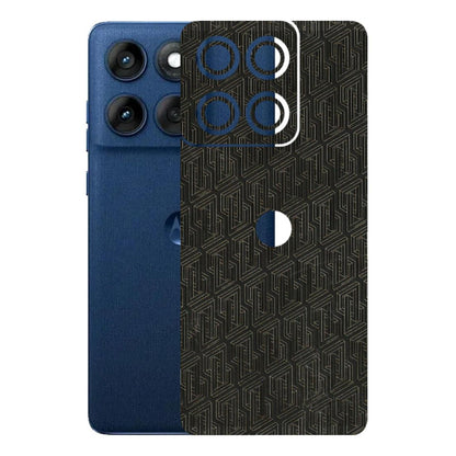 Motorola Phone Skins (All Models) - Black Abstract Pattern - 3D Embossed Finish (L-117) Motorola Edge 60