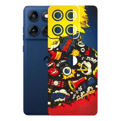 Motorola Phone Skins (All Models) - Pacific Doodle Art - 3D Embossed Finish (L-120) Motorola Edge 60