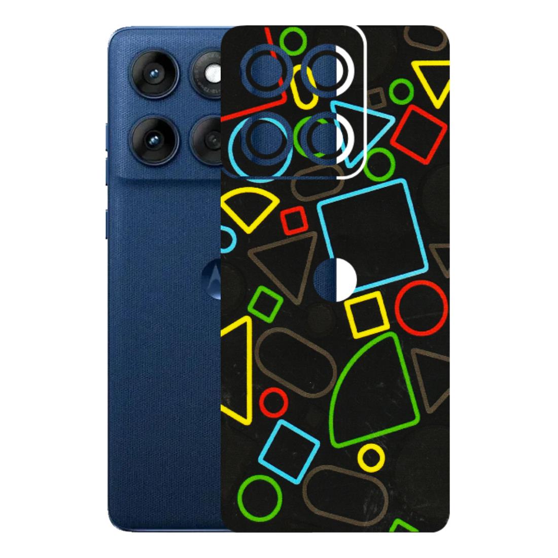 Motorola Phone Skins (All Models) - Black Shapes - 3D Embossed Finish (L-131) Motorola Edge 60
