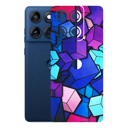 Motorola Phone Skins (All Models) - Cube Doodle - 3D Embossed Finish (L-141) Motorola Edge 60