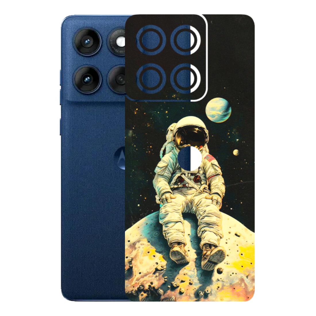 Motorola Phone Skins (All Models) - Astronaut in Space - 3D Embossed Finish (L-16) Motorola Edge 60