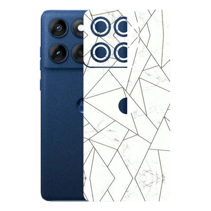 Motorola Phone Skins (All Models) - Luxury White Marble Effect - 3D Embossed Finish (L-168) Motorola Edge 60