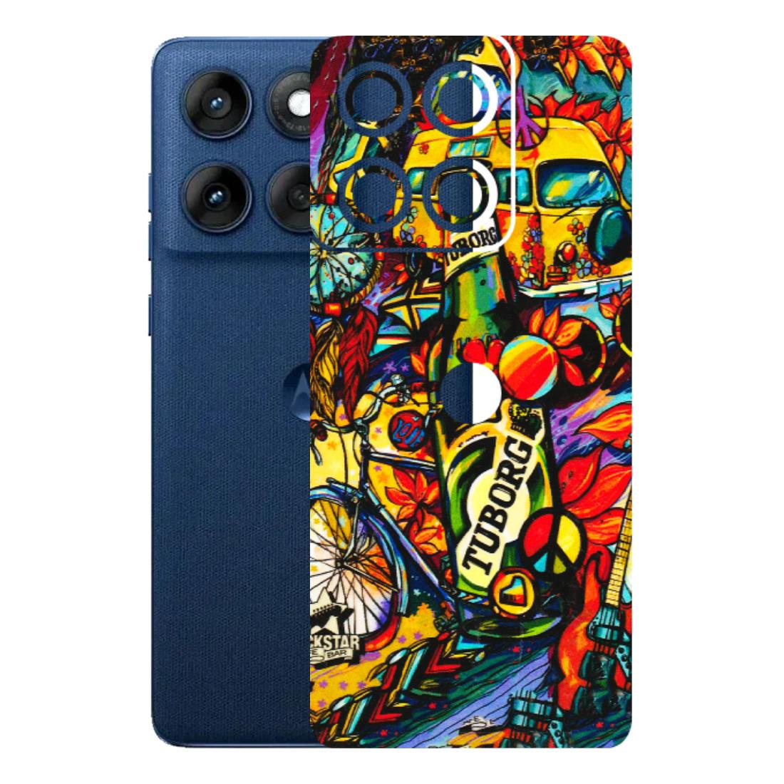 Motorola Phone Skins (All Models) - Cool Beer Bottle - 3D Embossed Finish (L-193) Motorola Edge 60
