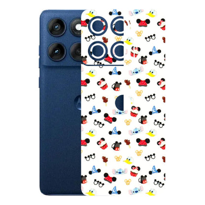 Motorola Phone Skins (All Models) - Minnie Mouse & Donald Doodles s - 3D Embossed Finish (L-194) Motorola Edge 60