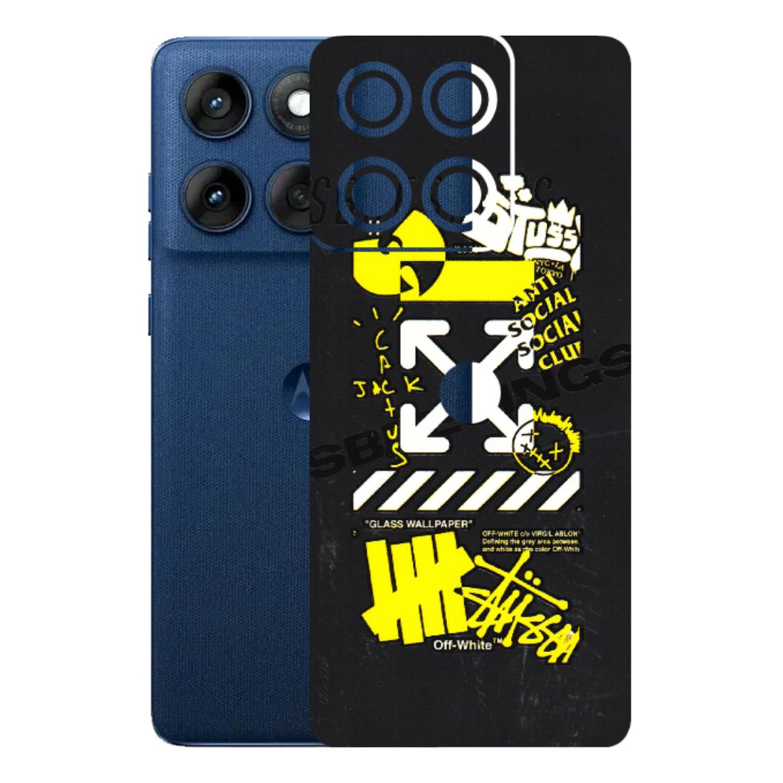 Motorola Phone Skins (All Models) - Anti Social Graffiti - 3D Embossed Finish (L-198) Motorola Edge 60