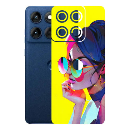 Motorola Phone Skins (All Models) - Bold Stylish Girl - 3D Embossed Finish (L-222) Motorola Edge 60