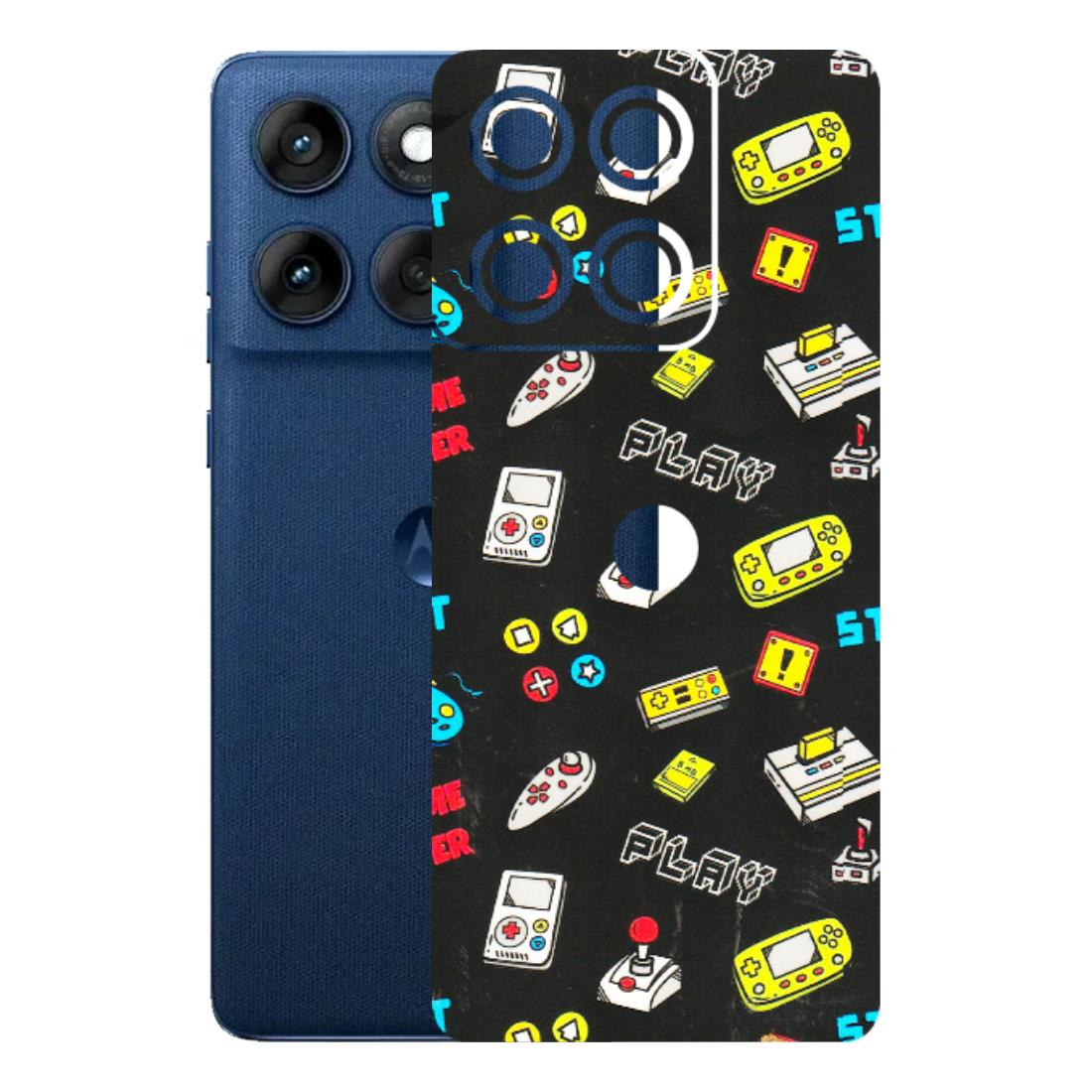 Motorola Phone Skins (All Models) - Gaming Doodles - 3D Embossed Finish (L-224) Motorola Edge 60