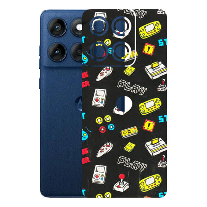 Motorola Phone Skins (All Models) - Gaming Doodles - 3D Embossed Finish (L-224) Motorola Edge 60