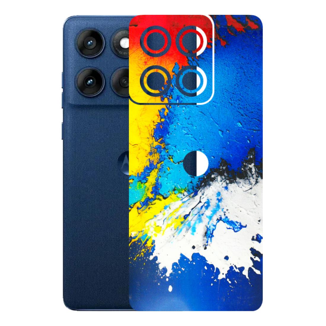Motorola Phone Skins (All Models) - Acrylic Paint Spill - 3D Embossed Finish (L-229) Motorola Edge 60