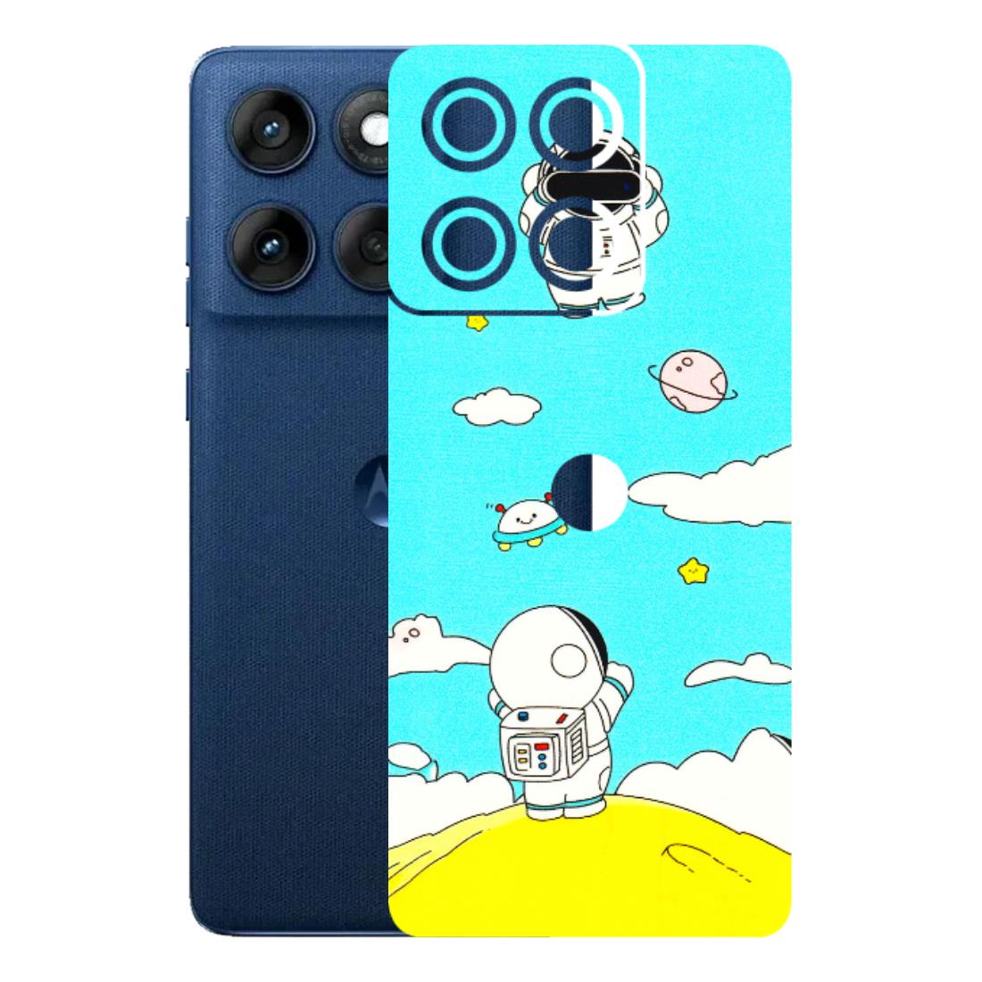 Motorola Phone Skins (All Models) - Blue Skies Astro Float - 3D Embossed Finish (L-230) Motorola Edge 60
