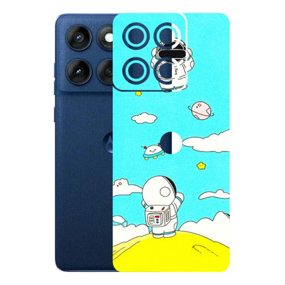 Motorola Phone Skins (All Models) - Blue Skies Astro Float - 3D Embossed Finish (L-230) Motorola Edge 60