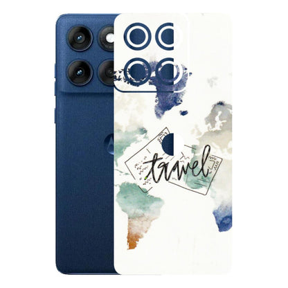 Motorola Phone Skins (All Models) - Travel The World - 3D Embossed Finish (L-232) Motorola Edge 60