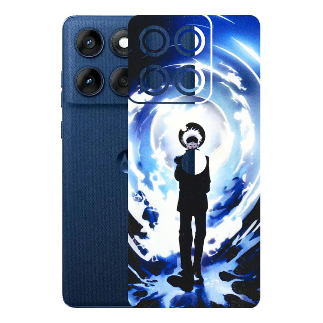 Motorola Phone Skins (All Models) - Satoru Gojo Dark Blue - 3D Embossed Finish (L-235) Motorola Edge 60