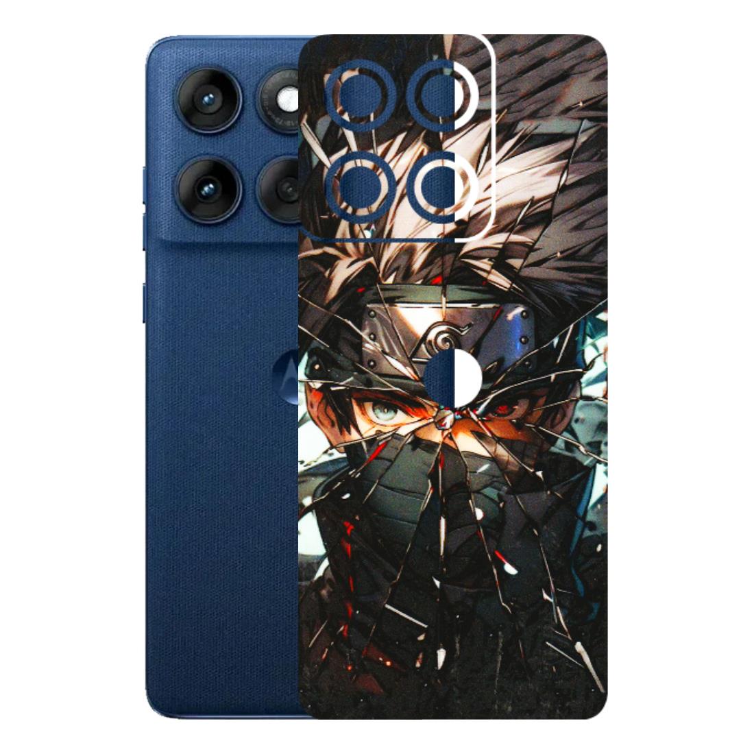 Motorola Phone Skins (All Models) - Kakashi Shattered Glass Effect - 3D Embossed Finish (L-237) Motorola Edge 60