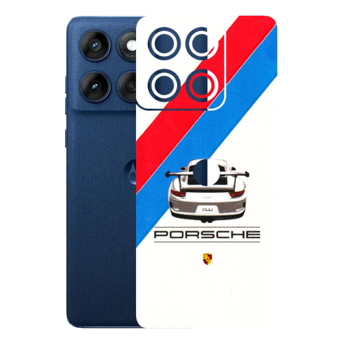 Motorola Phone Skins (All Models) - Porche Car Sober Logo - 3D Embossed Finish (L-248) Motorola Edge 60