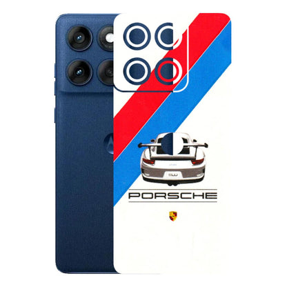 Motorola Phone Skins (All Models) - Porche Car Sober Logo - 3D Embossed Finish (L-248) Motorola Edge 60