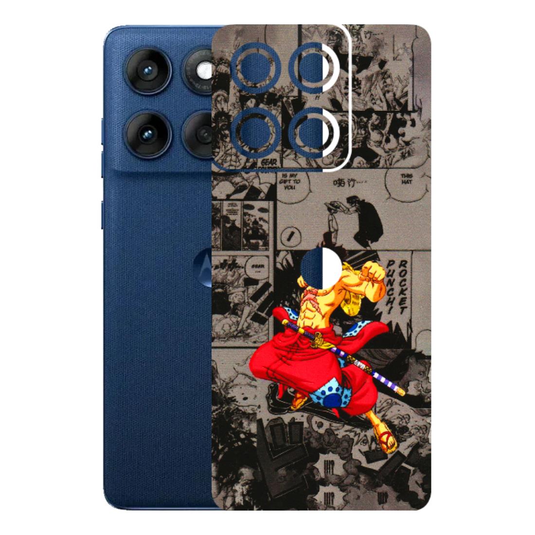 Motorola Phone Skins (All Models) - One Piece Rocket Punch Manga - 3D Embossed Finish (L-25) Motorola Edge 60
