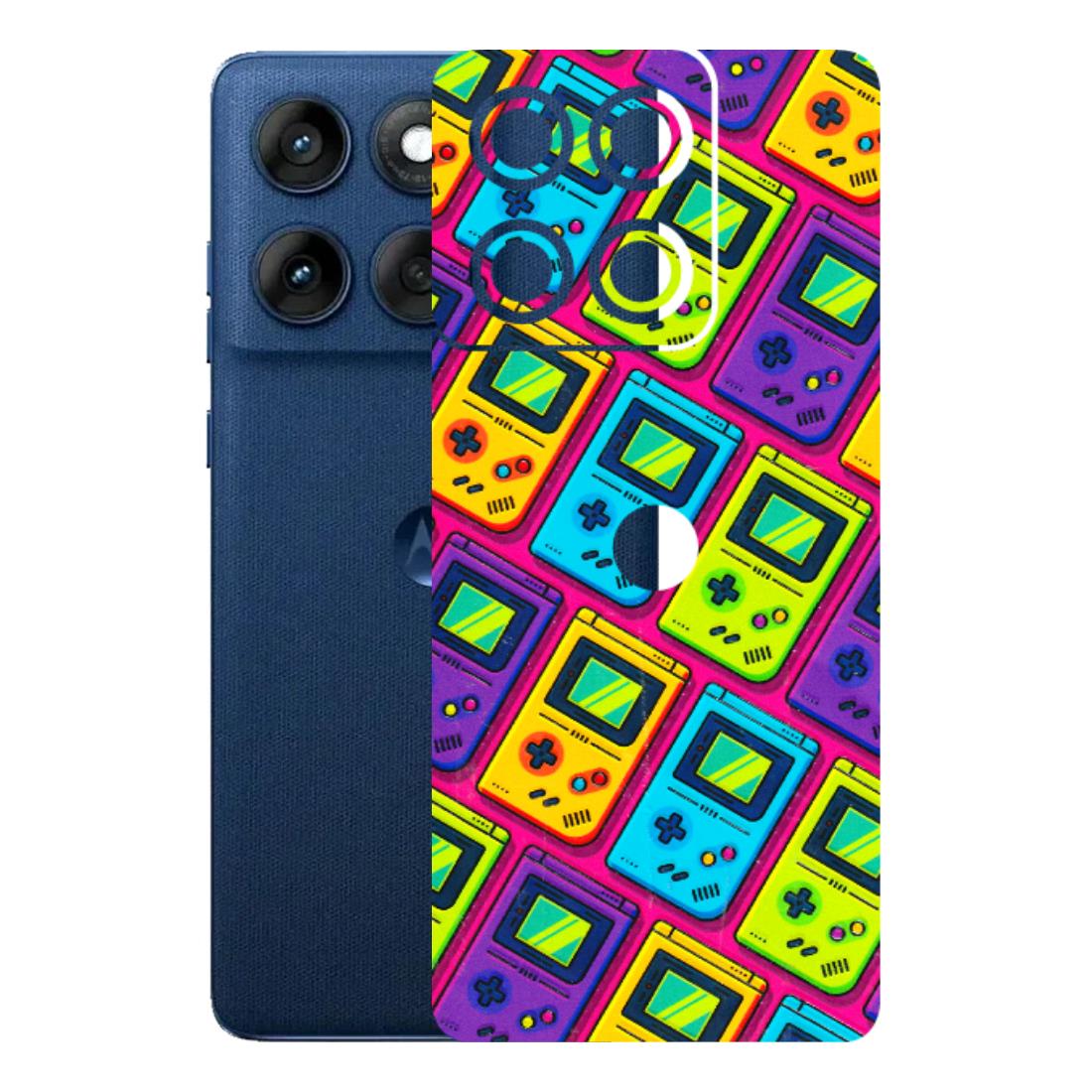 Motorola Phone Skins (All Models) - Gameboy Colourful - 3D Embossed Finish (L-266) Motorola Edge 60
