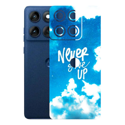 Motorola Phone Skins (All Models) - Never Give Up - 3D Embossed Finish (L-279) Motorola Edge 60