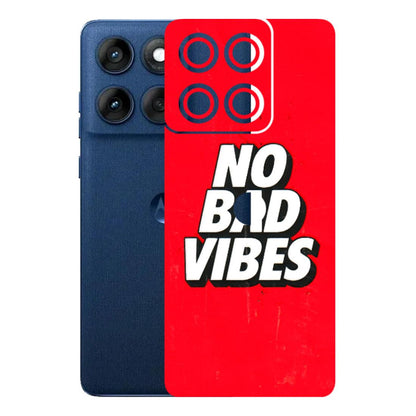 Motorola Phone Skins (All Models) - No Bad Vibes - 3D Embossed Finish (L-280) Motorola Edge 60