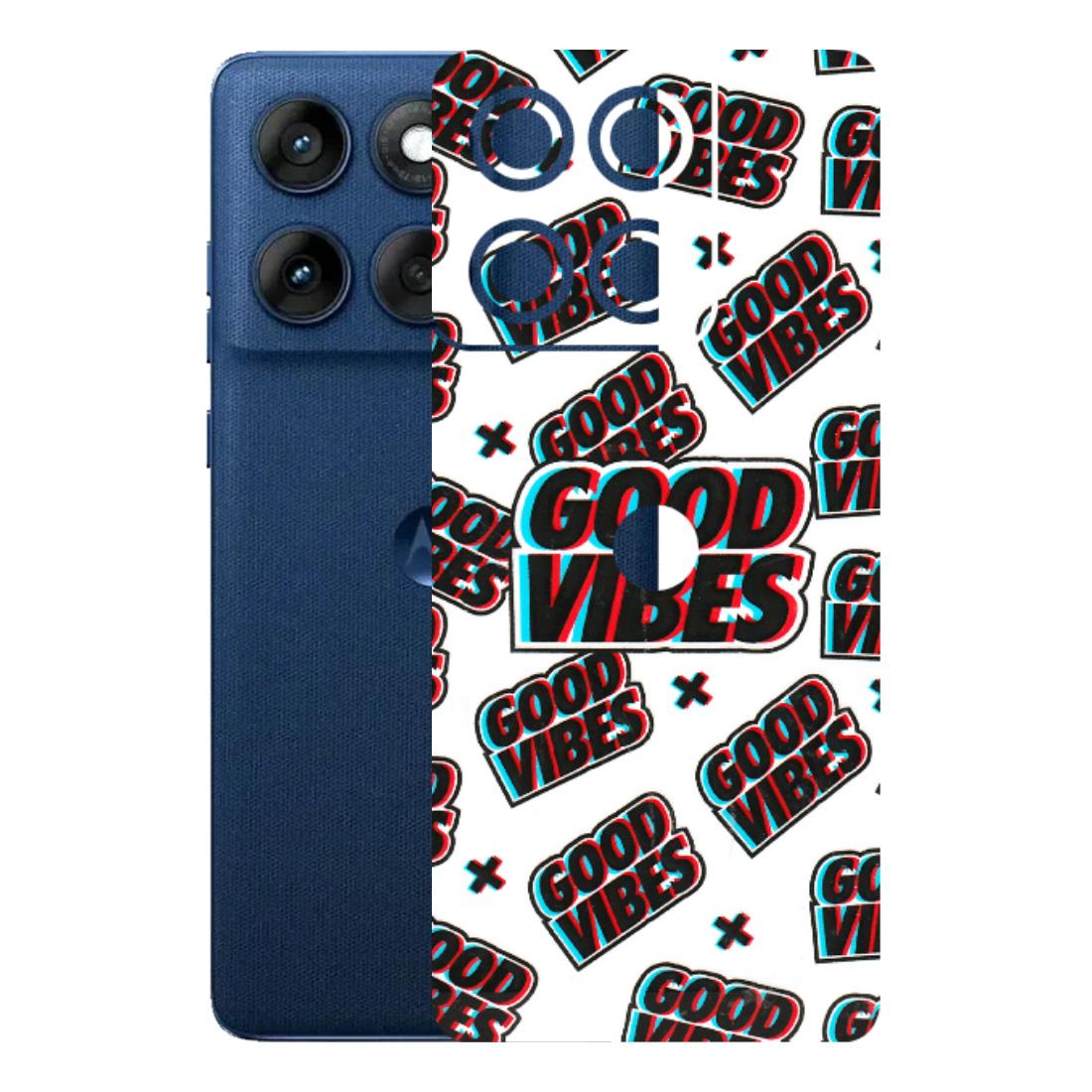 Motorola Phone Skins (All Models) - Good Vibes - 3D Embossed Finish (L-282) Motorola Edge 60