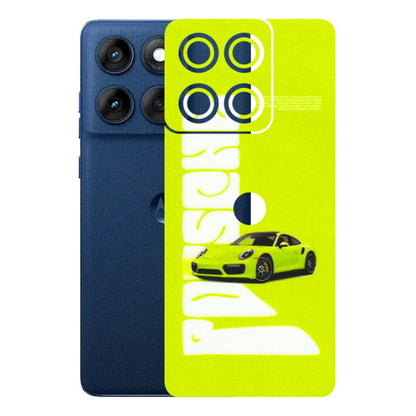 Motorola Phone Skins (All Models) - Lime Green Porche - 3D Embossed Finish (L-30) Motorola Edge 60