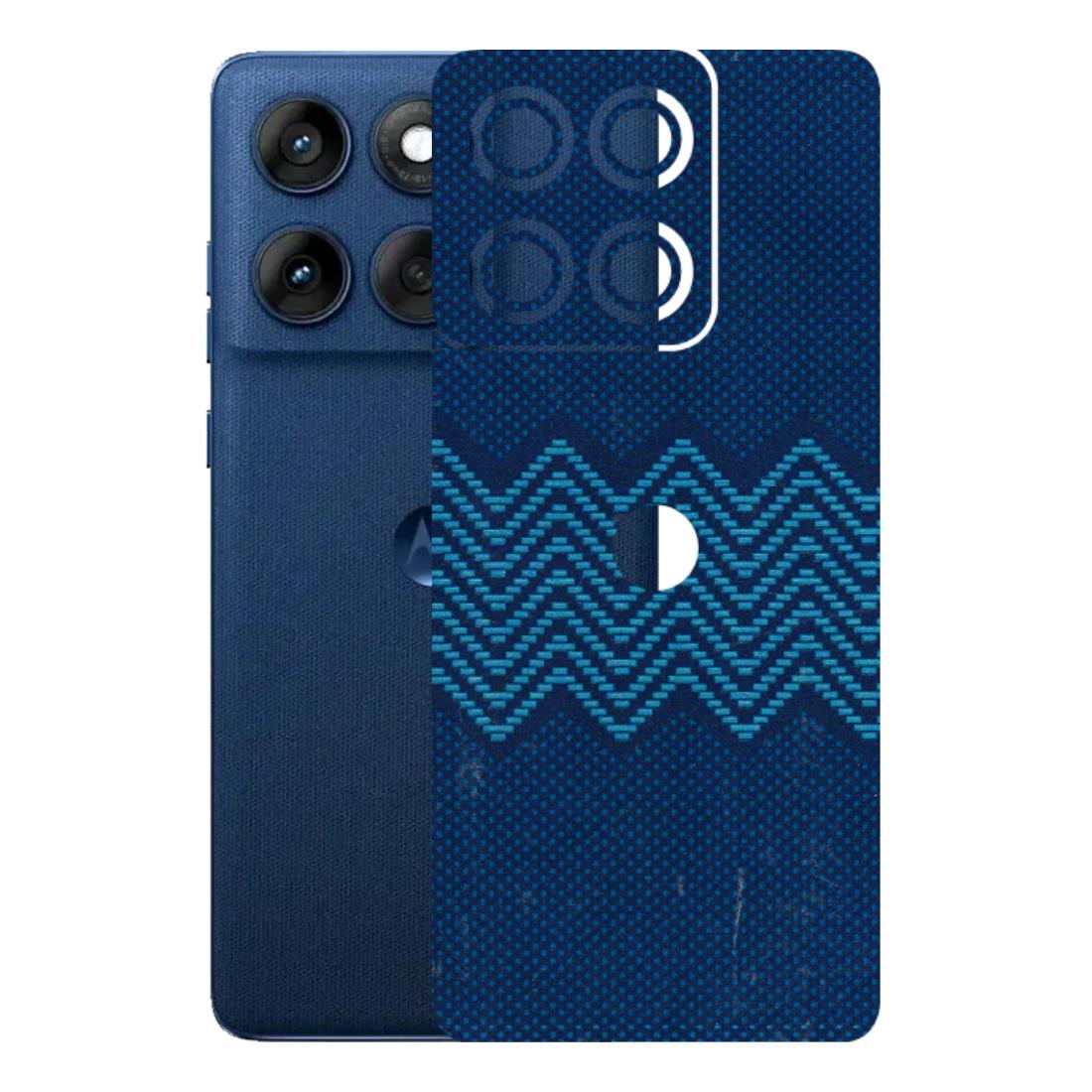 Motorola Phone Skins (All Models) - Blue Sober Waves - 3D Embossed Finish (L-306) Motorola Edge 60