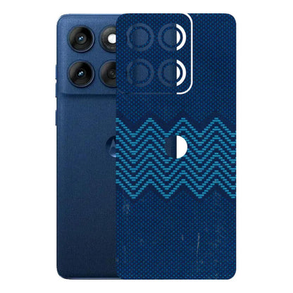 Motorola Phone Skins (All Models) - Blue Sober Waves - 3D Embossed Finish (L-306) Motorola Edge 60