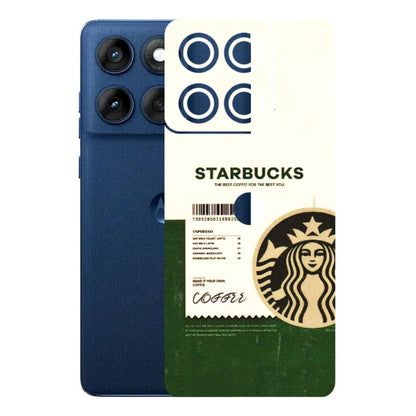 Motorola Phone Skins (All Models) - Starbucks Barcode - 3D Embossed Finish (L-308) Motorola Edge 60