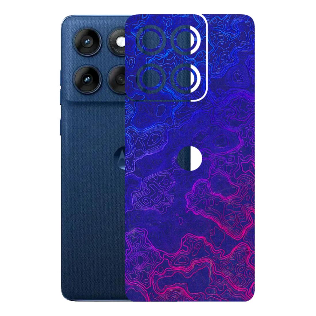 Motorola Phone Skins (All Models) - Purple Ripples Swirl - 3D Embossed Finish (L-314) Motorola Edge 60