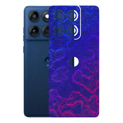 Motorola Phone Skins (All Models) - Purple Ripples Swirl - 3D Embossed Finish (L-314) Motorola Edge 60