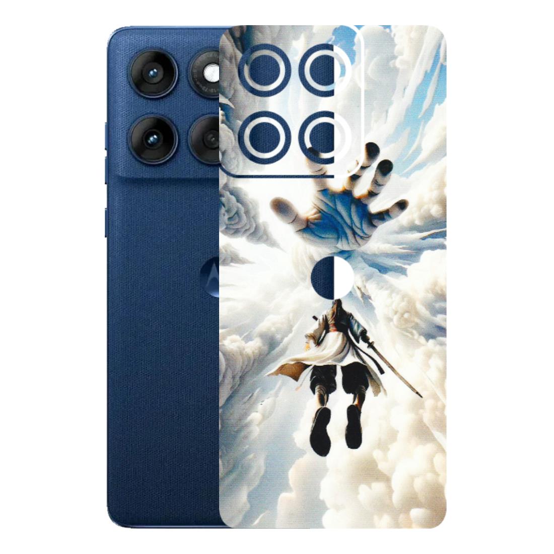 Motorola Phone Skins (All Models) - Big Hand With Monkey King - 3D Embossed Finish (L-323) Motorola Edge 60