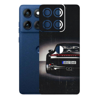 Motorola Phone Skins (All Models) - New Black Porsche GT3 - 3D Embossed Finish (L-327) Motorola Edge 60