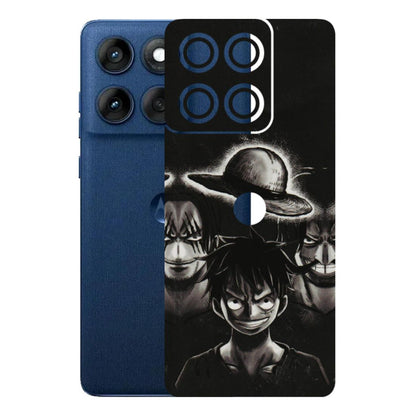 Motorola Phone Skins (All Models) - Black Luffy Hat - 3D Embossed Finish (L-57) Motorola Edge 60