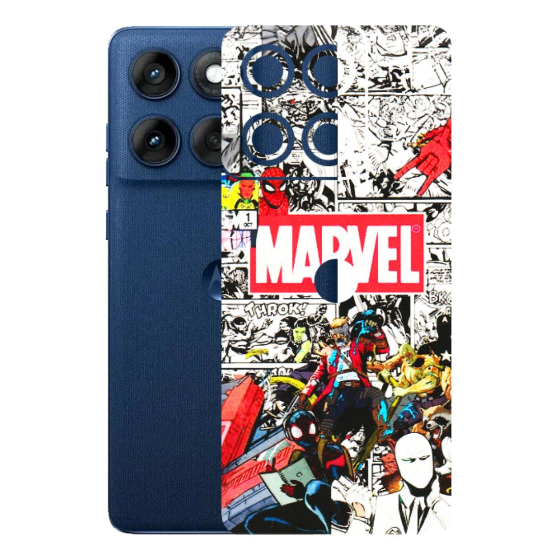Motorola Phone Skins (All Models) - Marvel Colorful Comic - 3D Embossed Finish (L-64) Motorola Edge 60