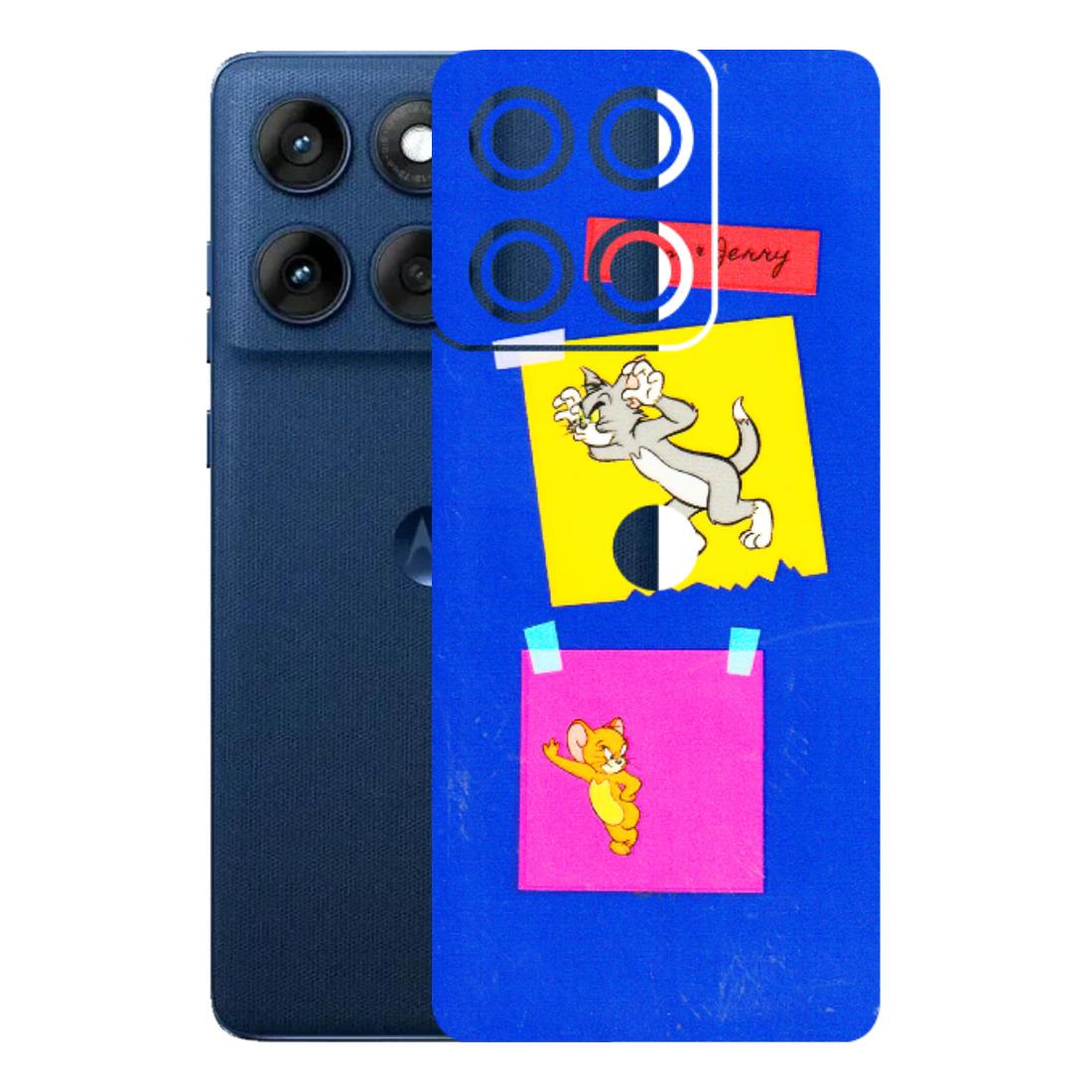 Motorola Phone Skins (All Models) - Tom N Jerry Sticky Notes - 3D Embossed Finish (L-88) Motorola Edge 60