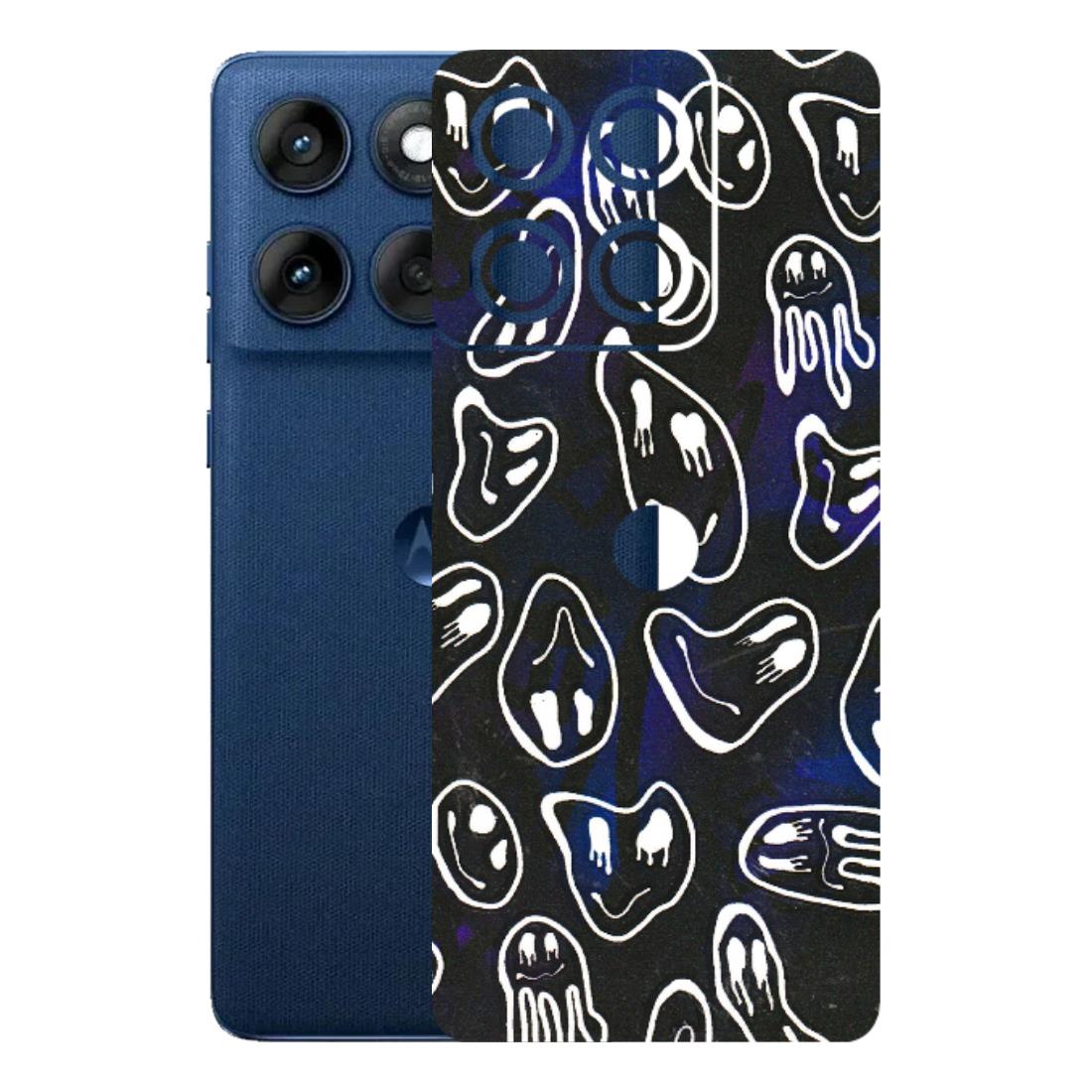 Motorola Phone Skins (All Models) - Distorted Smileys - 3D Embossed Finish (L-92) Motorola Edge 60