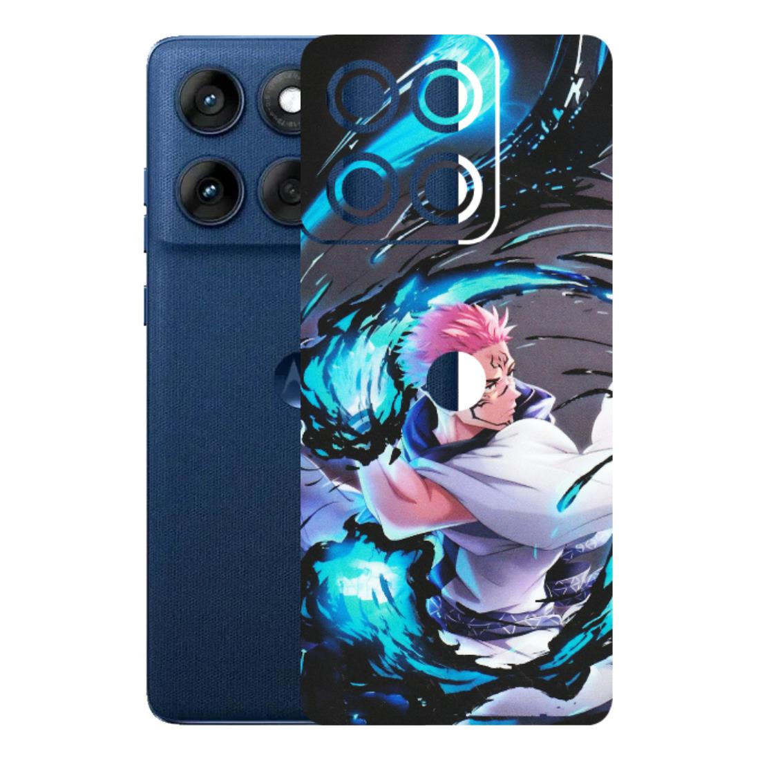 Motorola Phone Skins (All Models) - New Jujutsu Kaisen Grey Blue Anime - Matte Finish (M-127) Motorola Edge 60
