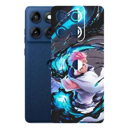 Motorola Phone Skins (All Models) - New Jujutsu Kaisen Grey Blue Anime - Matte Finish (M-127) Motorola Edge 60