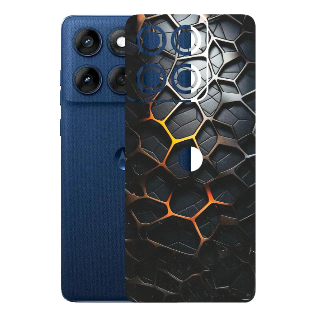 Motorola Phone Skins (All Models) - New Abstract Graphite Tiles - Matte Finish (M-130) Motorola Edge 60