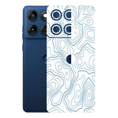 Motorola Phone Skins (All Models) - Blue And White Swirls - Matte Finish (M-139) Motorola Edge 60