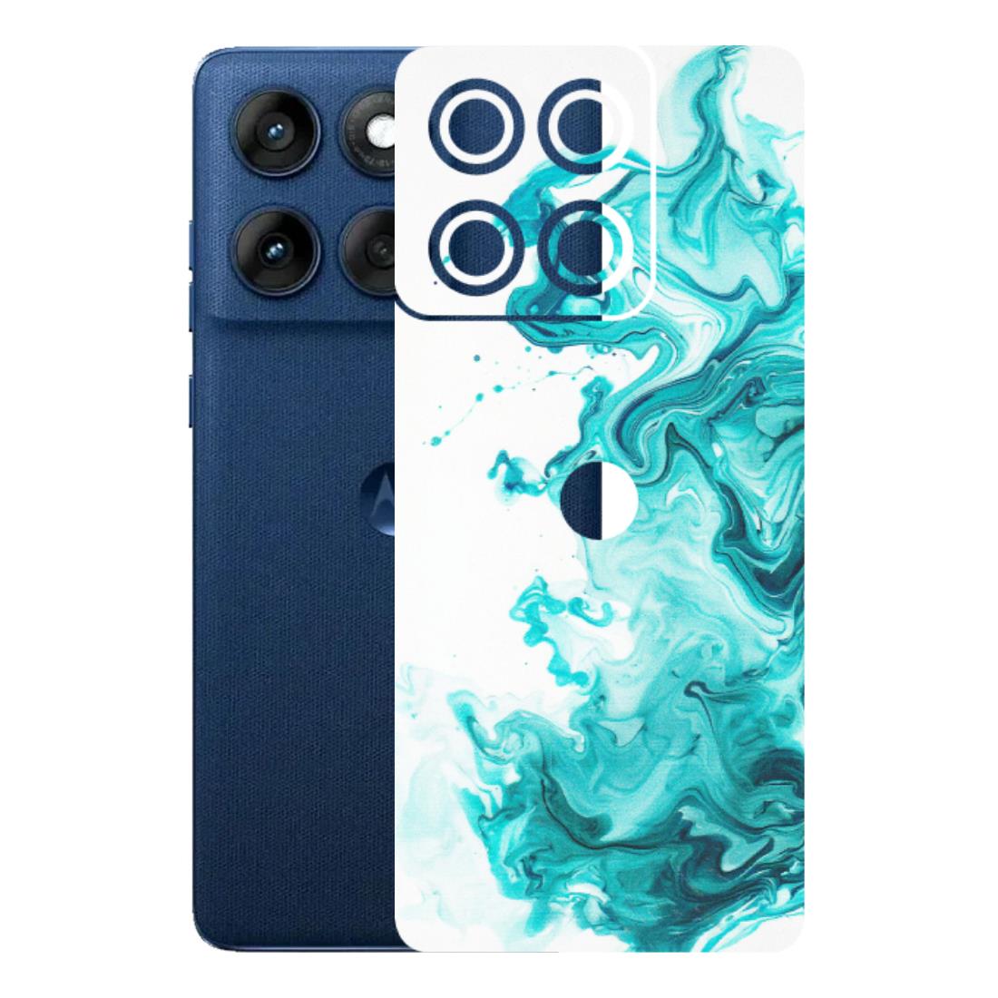 Motorola Phone Skins (All Models) - Sky Blue Abstract Colour - Matte Finish (M-146) Motorola Edge 60