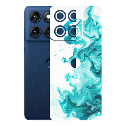 Motorola Phone Skins (All Models) - Sky Blue Abstract Colour - Matte Finish (M-146) Motorola Edge 60