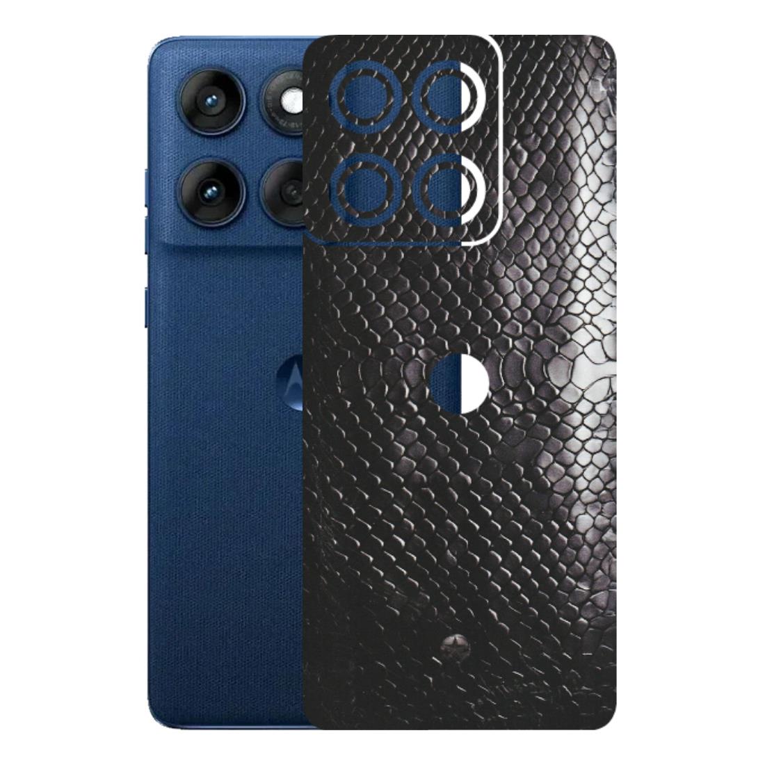 Motorola Phone Skins (All Models) - Black Snack Leather - Matte Finish (M-147) Motorola Edge 60