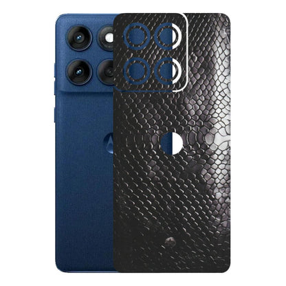 Motorola Phone Skins (All Models) - Black Snack Leather - Matte Finish (M-147) Motorola Edge 60