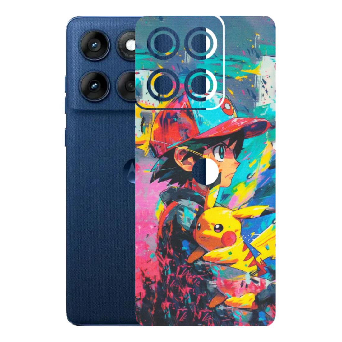 Motorola Phone Skins (All Models) - Ash & Pikachu - Matte Finish (M-26) Motorola Edge 60