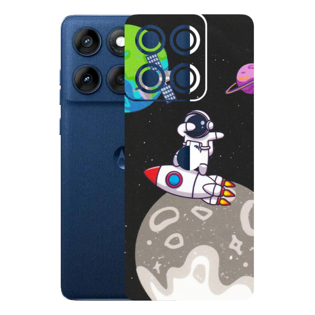 Motorola Phone Skins (All Models) - Astronaut Vibing Toon Running - Matte Finish (M-39) Motorola Edge 60