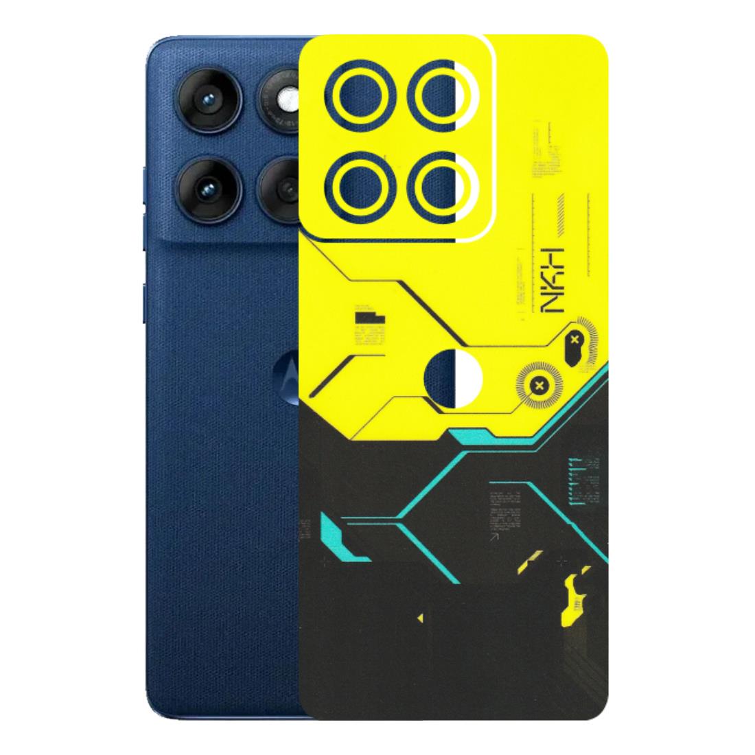 Motorola Phone Skins (All Models) - Black Yellow Technica - Matte Finish (M-53) Motorola Edge 60