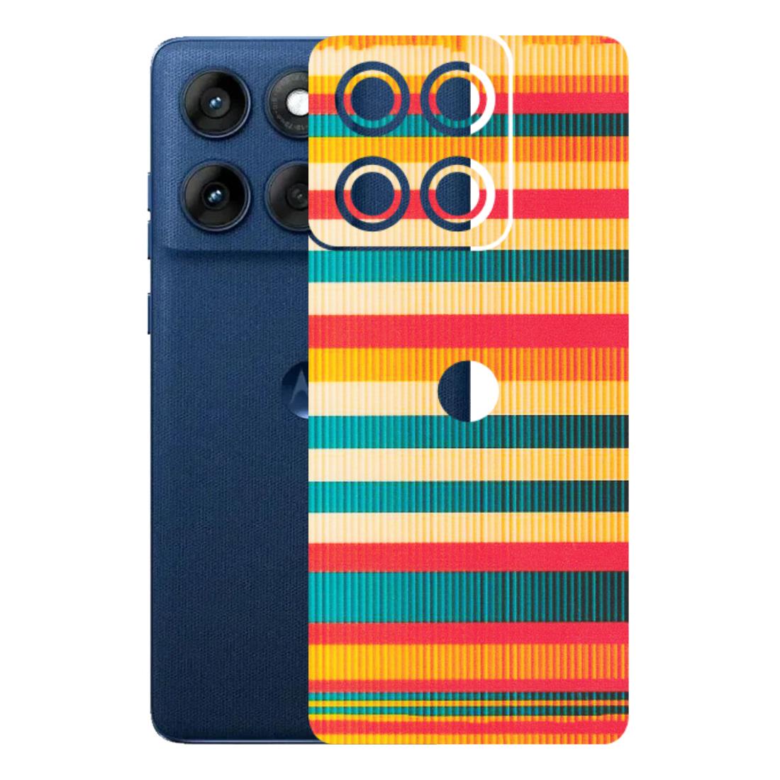 Motorola Phone Skins (All Models) - Colourful Stripes Soothing Effect - Matte Finish (M-86) Motorola Edge 60